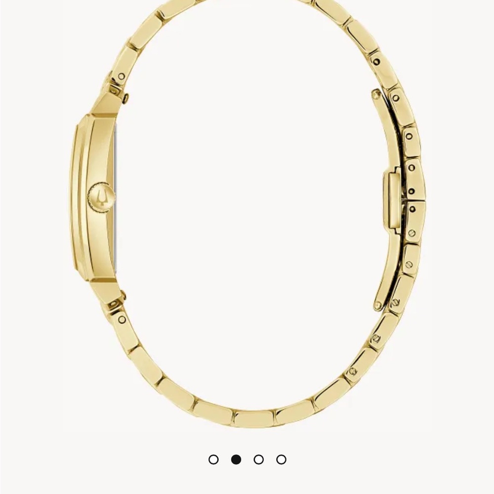 Bulova Gold Rectangular Timepiece NWT - image 2